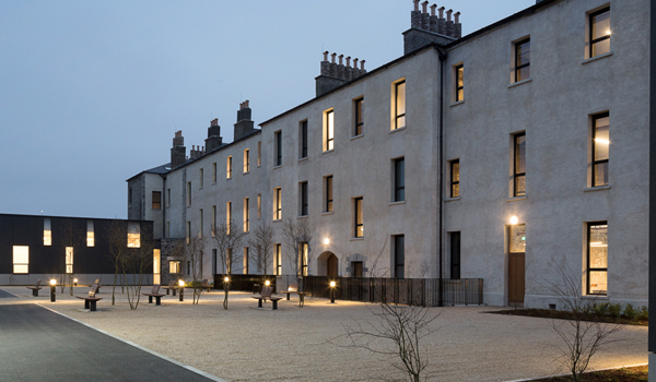 Photo of the Lower House at dusk in Grangegorman